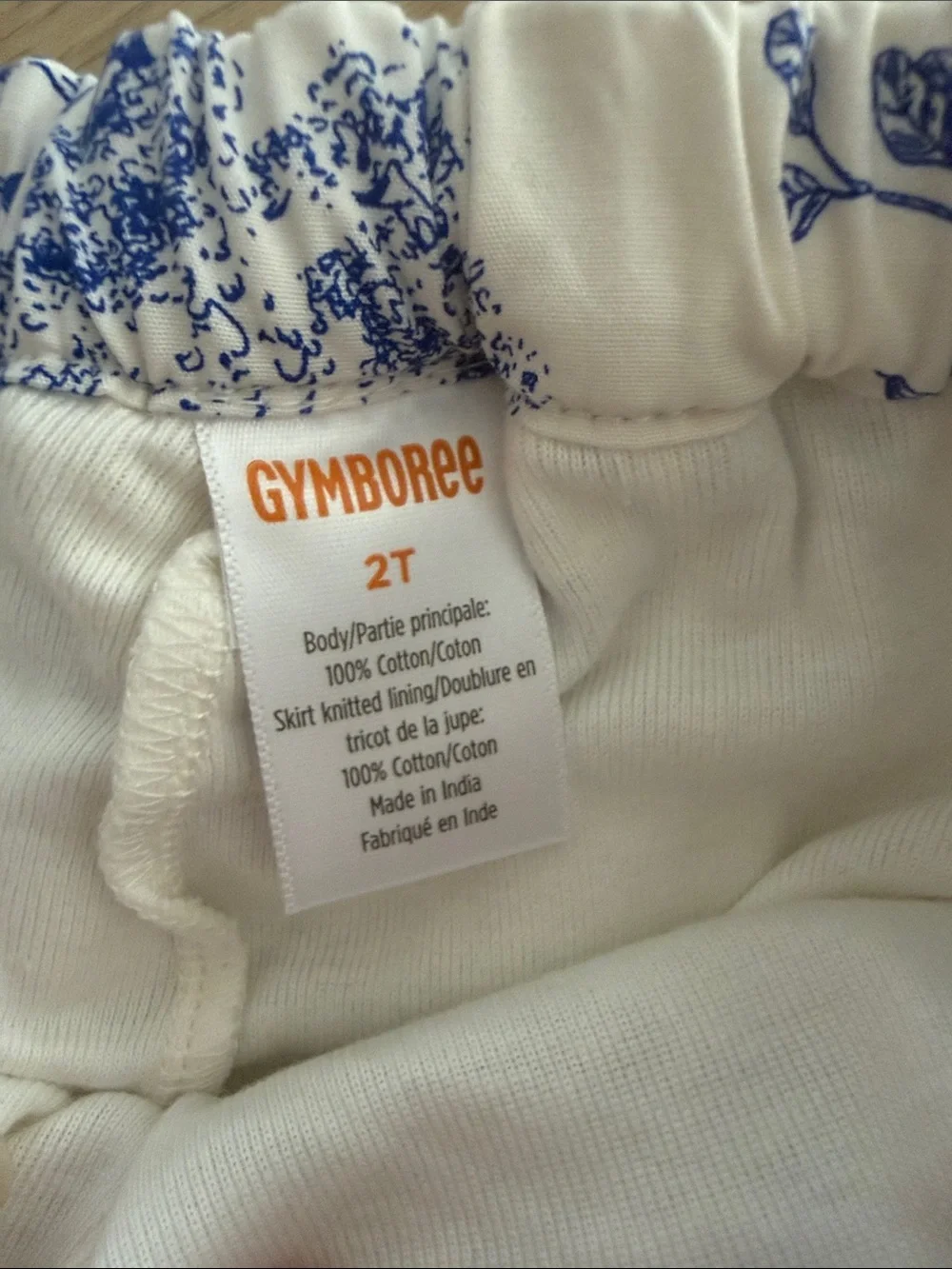 Gymboree Blue and White Tiered Toddler Skirt with Bow